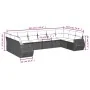 Set Gartensofas 11 Stück Kissen synthetisches Rattan braun von , Gartensets - Ref: Foro24-3254220, Preis: 736,41 €, Rabatt: %