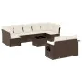 Set de sofás de jardín 10 pzas y cojines ratán sintético marrón by , Garden sets - Ref: Foro24-3252970, Price: 669,03 €, Disc...