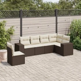 Set sofás de jardín 6 piezas y cojines ratán sintético marrón by , Garden sets - Ref: Foro24-3254970, Price: 432,45 €, Discou...