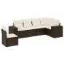 Set sofás de jardín 6 piezas y cojines ratán sintético marrón by , Garden sets - Ref: Foro24-3254970, Price: 432,45 €, Discou...