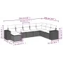 Set sofás de jardín 8 piezas y cojines ratán sintético marrón by , Garden sets - Ref: Foro24-3255300, Price: 508,91 €, Discou...