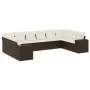 Set de sofás de jardín 10 pzas y cojines ratán sintético marrón by , Garden sets - Ref: Foro24-3255410, Price: 640,84 €, Disc...