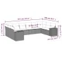 Set de sofás de jardín 10 pzas y cojines ratán sintético marrón by , Garden sets - Ref: Foro24-3255410, Price: 640,84 €, Disc...