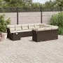 Set de sofás de jardín 11 pzas cojines ratán sintético marrón by , Garden sets - Ref: Foro24-3250102, Price: 674,58 €, Discou...