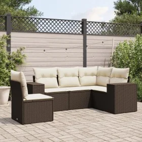 Set comedor de jardín 5 piezas y cojines ratán sintético marrón von , Gartensets - Ref: Foro24-3222572, Preis: 370,25 €, Raba...