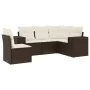Set comedor de jardín 5 piezas y cojines ratán sintético marrón by , Garden sets - Ref: Foro24-3222572, Price: 370,25 €, Disc...