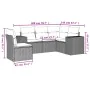 Set comedor de jardín 5 piezas y cojines ratán sintético marrón by , Garden sets - Ref: Foro24-3222572, Price: 370,25 €, Disc...