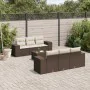 Juego de sofás de jardín 7 piezas con cojines ratán PE marrón von , Modulare Sofas für den Außenbereich - Ref: Foro24-3222312...