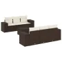 Juego de sofás de jardín 7 piezas con cojines ratán PE marrón von , Modulare Sofas für den Außenbereich - Ref: Foro24-3222312...