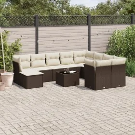 Set de sofás de jardín 11 pzas cojines ratán sintético marrón von , Gartensets - Ref: Foro24-3218603, Preis: 687,07 €, Rabatt: %