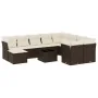 Set de sofás de jardín 11 pzas cojines ratán sintético marrón von , Gartensets - Ref: Foro24-3218603, Preis: 687,00 €, Rabatt: %