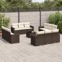 Set de sofás de jardín con cojines 13 piezas ratán PE marrón von , Gartensets - Ref: Foro24-3218773, Preis: 937,24 €, Rabatt: %