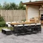 Set comedor de jardín con cojines 13 pzas ratán sintético negro de , Conjuntos de jardín - Ref: Foro24-3211347, Precio: 792,8...