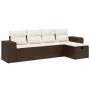 Set comedor de jardín 5 piezas y cojines ratán sintético marrón von , Gartensets - Ref: Foro24-3264399, Preis: 336,60 €, Raba...