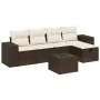 Set sofás de jardín 6 piezas y cojines ratán sintético marrón de , Conjuntos de jardín - Ref: Foro24-3264409, Precio: 390,75 ...