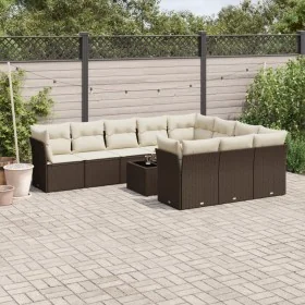 Set de sofás de jardín 11 pzas cojines ratán sintético marrón von , Gartensets - Ref: Foro24-3250072, Preis: 674,58 €, Rabatt: %