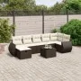 Set sofás de jardín 8 piezas y cojines ratán sintético marrón by , Garden sets - Ref: Foro24-3264139, Price: 531,95 €, Discou...