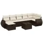 Set sofás de jardín 8 piezas y cojines ratán sintético marrón by , Garden sets - Ref: Foro24-3264139, Price: 531,95 €, Discou...
