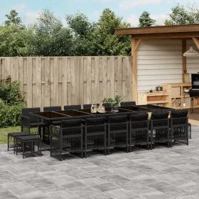 Set de muebles jardín 17 pzas con cojines ratán sintético negro by , Garden sets - Ref: Foro24-3211003, Price: 1,00 €, Discou...