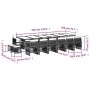Set de muebles jardín 17 pzas con cojines ratán sintético negro von , Gartensets - Ref: Foro24-3211003, Preis: 1,00 €, Rabatt: %