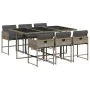 Set comedor jardín 7 pzas y cojines ratán sintético gris von , Gartensets - Ref: Foro24-3211268, Preis: 434,68 €, Rabatt: %