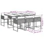 Set comedor jardín 7 pzas y cojines ratán sintético gris von , Gartensets - Ref: Foro24-3211268, Preis: 434,68 €, Rabatt: %