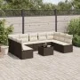 Set de sofás de jardín 10 pzas y cojines ratán sintético marrón by , Garden sets - Ref: Foro24-3249922, Price: 584,50 €, Disc...