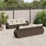 Set de sofás de jardín 9 pzas y cojines ratán sintético marrón by , Garden sets - Ref: Foro24-3253490, Price: 609,71 €, Disco...