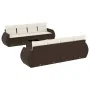 Set de sofás de jardín 9 pzas y cojines ratán sintético marrón by , Garden sets - Ref: Foro24-3253490, Price: 609,71 €, Disco...