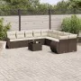 Set Gartensofas 11 Stück Kissen synthetisches Rattan braun von , Gartensets - Ref: Foro24-3254260, Preis: 736,56 €, Rabatt: %