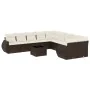 Set Gartensofas 11 Stück Kissen synthetisches Rattan braun von , Gartensets - Ref: Foro24-3254260, Preis: 736,56 €, Rabatt: %