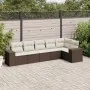 Set sofás de jardín 6 piezas y cojines ratán sintético marrón by , Garden sets - Ref: Foro24-3254930, Price: 432,45 €, Discou...