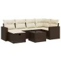 Juego de sofás de jardín 7 piezas con cojines ratán PE marrón by , Garden sets - Ref: Foro24-3263499, Price: 453,97 €, Discou...