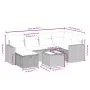 Juego de sofás de jardín 7 piezas con cojines ratán PE marrón by , Garden sets - Ref: Foro24-3263499, Price: 453,97 €, Discou...
