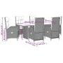 Set comedor jardín 7 pzas y cojines ratán sintético gris de , Conjuntos de jardín - Ref: Foro24-3213517, Precio: 1,00 €, Desc...
