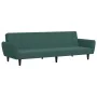 Sofá cama de 2 plazas con taburete terciopelo verde oscuro de , Sofás - Ref: Foro24-3216252, Precio: 322,30 €, Descuento: %