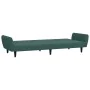 Sofá cama de 2 plazas con taburete terciopelo verde oscuro de , Sofás - Ref: Foro24-3216252, Precio: 322,30 €, Descuento: %