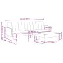 Sofá cama de 2 plazas con taburete terciopelo verde oscuro de , Sofás - Ref: Foro24-3216252, Precio: 322,30 €, Descuento: %