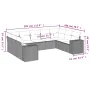 Set de sofás de jardín 9 pzas y cojines ratán sintético marrón by , Garden sets - Ref: Foro24-3255340, Price: 618,88 €, Disco...