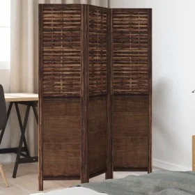 Biombo separador de 3 paneles madera paulownia marrón oscuro von , Raumteiler - Ref: Foro24-358701, Preis: 83,02 €, Rabatt: %