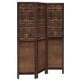Biombo separador de 3 paneles madera paulownia marrón oscuro by , Room dividers - Ref: Foro24-358701, Price: 84,91 €, Discoun...