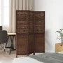 Biombo separador de 3 paneles madera paulownia marrón oscuro by , Room dividers - Ref: Foro24-358701, Price: 84,91 €, Discoun...