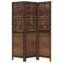 Biombo separador de 3 paneles madera paulownia marrón oscuro by , Room dividers - Ref: Foro24-358701, Price: 84,91 €, Discoun...