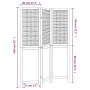 Biombo separador de 3 paneles madera paulownia marrón oscuro by , Room dividers - Ref: Foro24-358701, Price: 84,91 €, Discoun...
