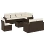 Set de sofás de jardín 9 pzas y cojines ratán sintético marrón von , Modulare Sofas für den Außenbereich - Ref: Foro24-325159...