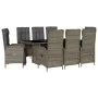 Set comedor jardín 9 pzas y cojines ratán sintético gris von , Gartensets - Ref: Foro24-3213529, Preis: 1,00 €, Rabatt: %