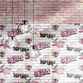 Urban Friends & Coffee Papel pintado ladrillos rosa y blanco von , Bemaltes Papier - Ref: Foro24-425318, Preis: 26,58 €, Raba...