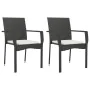 Set de comedor de jardín 9 pzas y cojines ratán sintético negro de , Conjuntos de jardín - Ref: Foro24-3213503, Precio: 706,2...