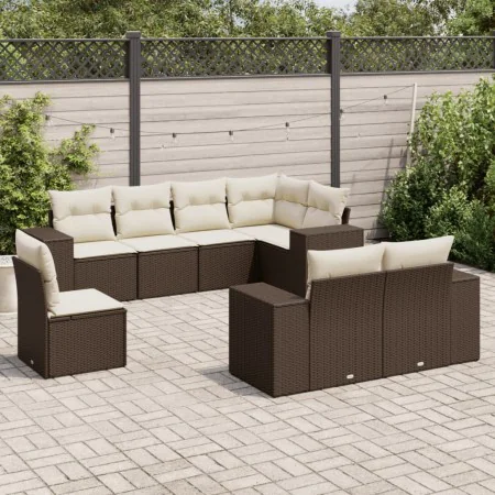 Set sofás de jardín 8 piezas y cojines ratán sintético marrón by , Garden sets - Ref: Foro24-3222842, Price: 600,47 €, Discou...