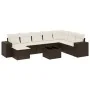 Set de sofás de jardín 9 pzas y cojines ratán sintético marrón by , Garden sets - Ref: Foro24-3222972, Price: 584,58 €, Disco...